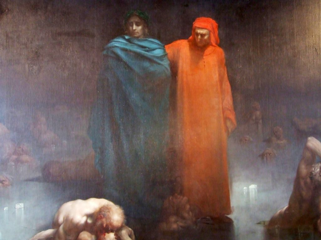 Dante et Virgile dans le neuvième cercle de l'Enfer - Gustave Doré - 1861